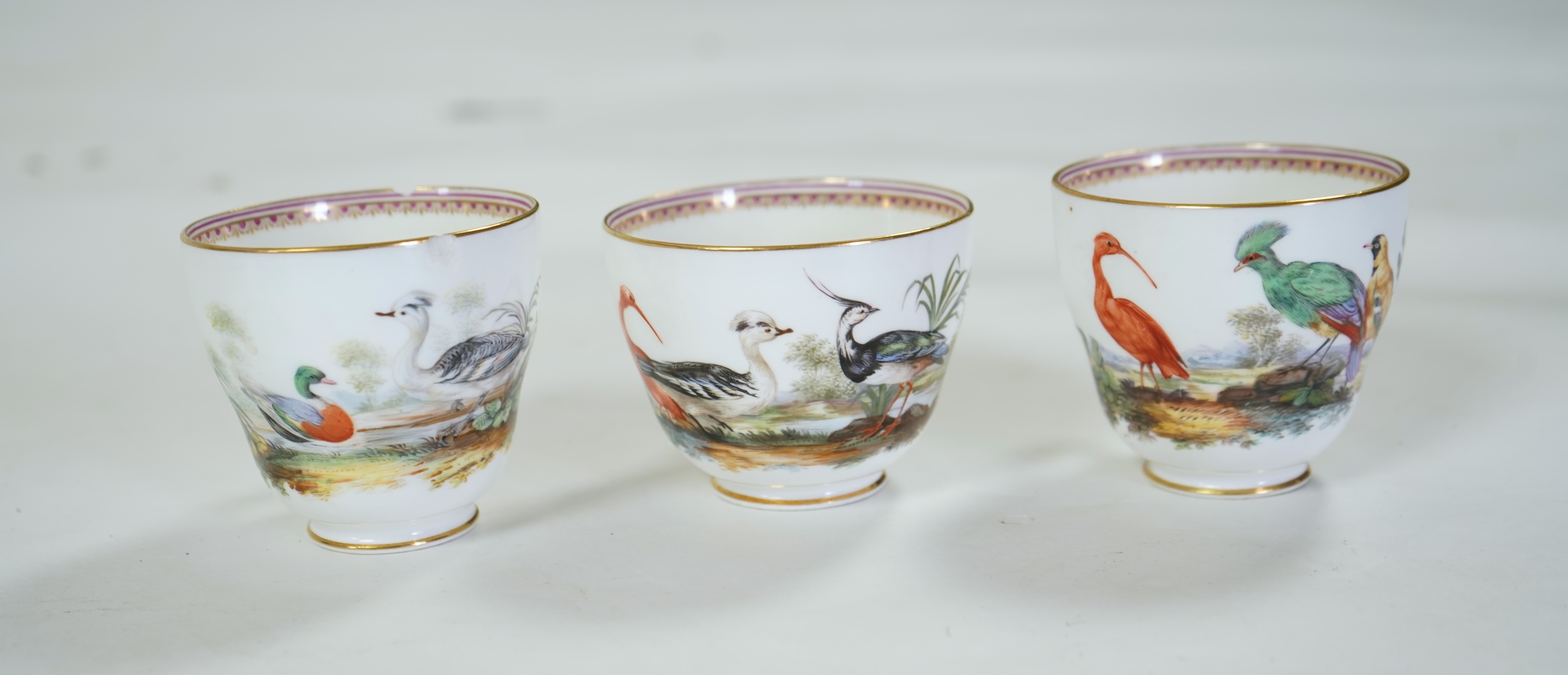 A Coalbrookdale ‘hundred bird’ tea set, mid 19th century, attributed to John Randall